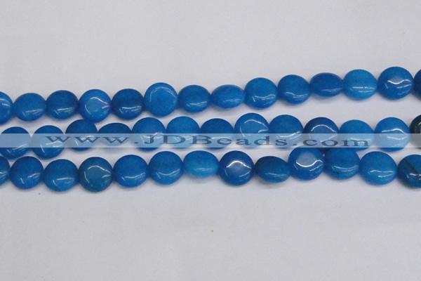 CCN3825 15.5 inches 14mm flat round candy jade beads wholesale