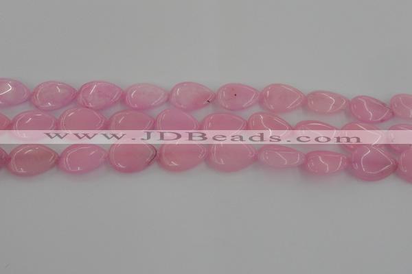 CCN3875 15.5 inches 15*20mm flat teardrop candy jade beads