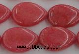 CCN3891 15.5 inches 18*25mm flat teardrop candy jade beads