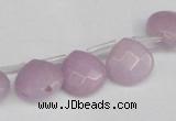 CCN3910 Top-drilled 13*13mm briolette candy jade beads wholesale