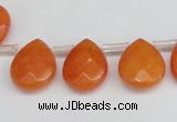 CCN3932 Top-drilled 12*15mm briolette candy jade beads wholesale