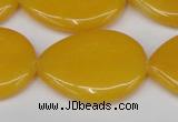 CCN3970 15.5 inches 30*40mm flat teardrop candy jade beads