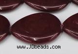 CCN3975 15.5 inches 30*40mm flat teardrop candy jade beads