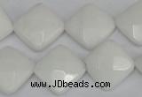 CCN400 15.5 inches 15*15mm faceted diamond candy jade beads