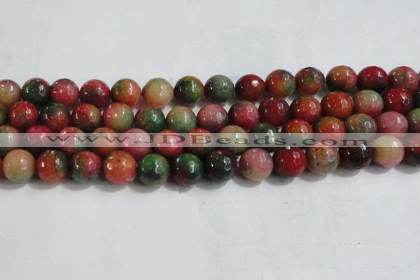 CCN4005 15 inches 14mm faceted round candy jade beads wholesale