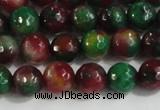 CCN4010 15 inches 6mm faceted round candy jade beads wholesale