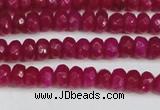 CCN4124 15.5 inches 4*6mm faceted rondelle candy jade beads