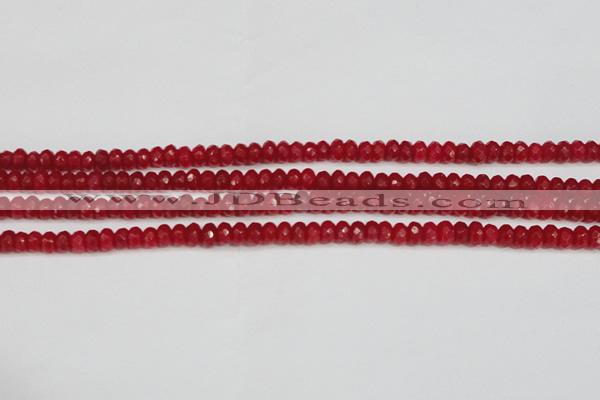 CCN4126 15.5 inches 4*6mm faceted rondelle candy jade beads