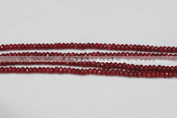 CCN4127 15.5 inches 4*6mm faceted rondelle candy jade beads