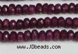 CCN4130 15.5 inches 4*6mm faceted rondelle candy jade beads