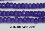 CCN4131 15.5 inches 4*6mm faceted rondelle candy jade beads