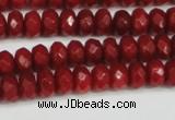 CCN4158 15.5 inches 5*8mm faceted rondelle candy jade beads