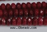 CCN4160 15.5 inches 5*8mm faceted rondelle candy jade beads