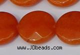 CCN4182 15.5 inches 20mm faceted coin candy jade beads wholesale