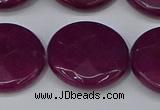 CCN4183 15.5 inches 20mm faceted coin candy jade beads wholesale