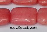 CCN4196 15.5 inches 18*25mm rectangle candy jade beads wholesale