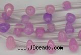 CCN430 15.5 inches Top-drilled 6*9mm teardrop candy jade beads