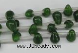 CCN439 15.5 inches Top-drilled 6*9mm teardrop candy jade beads