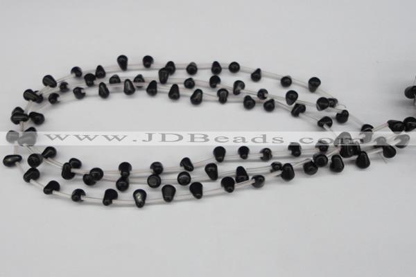 CCN442 15.5 inches Top-drilled 6*9mm teardrop candy jade beads