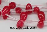 CCN452 15.5 inches Top-drilled 8*12mm teardrop candy jade beads