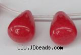 CCN466 15.5 inches Top-drilled 18*25mm teardrop candy jade beads