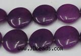 CCN491 15.5 inches 16mm flat round candy jade beads wholesale