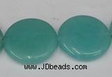 CCN507 15.5 inches 25mm flat round candy jade beads wholesale