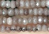 CCN5107 15 inches 3*4mm faceted rondelle candy jade beads