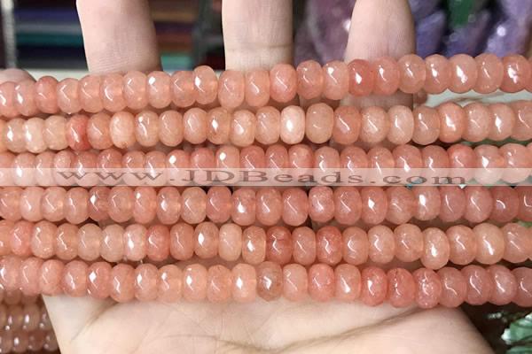 CCN5137 15 inches 5*8mm faceted rondelle candy jade beads