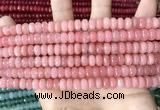 CCN5139 15 inches 5*8mm faceted rondelle candy jade beads