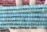 CCN5148 15 inches 5*8mm faceted rondelle candy jade beads