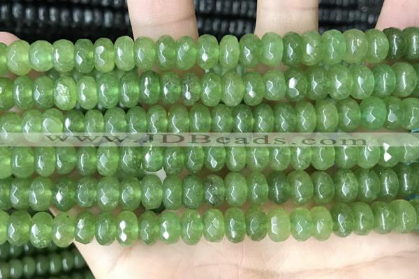 CCN5158 15 inches 5*8mm faceted rondelle candy jade beads