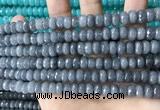 CCN5163 15 inches 5*8mm faceted rondelle candy jade beads