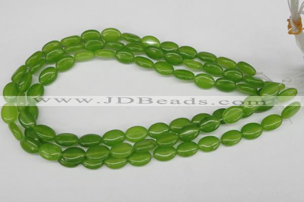 CCN532 15.5 inches 10*14mm oval candy jade beads wholesale