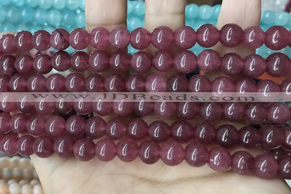 CCN5368 15 inches 8mm round candy jade beads Wholesale