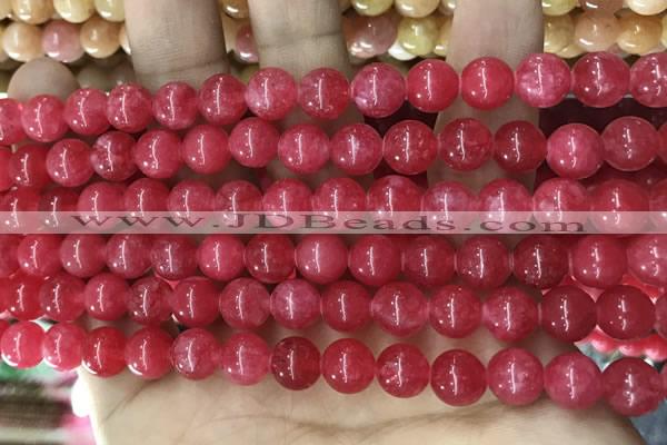 CCN5370 15 inches 8mm round candy jade beads Wholesale