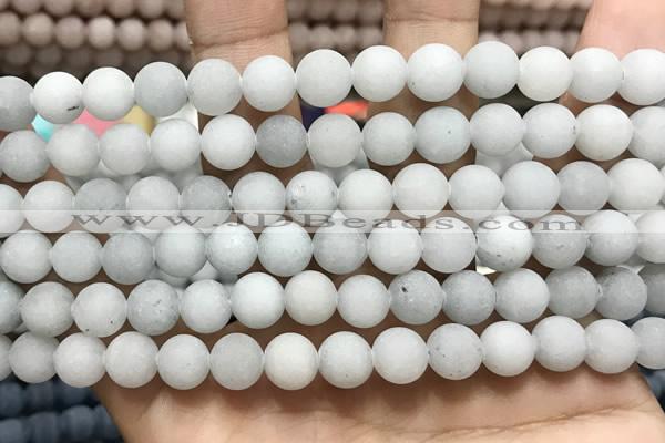 CCN5576 15 inches 8mm round matte candy jade beads Wholesale