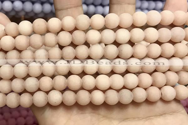 CCN5587 15 inches 8mm round matte candy jade beads Wholesale