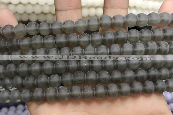 CCN5629 15 inches 8mm round matte candy jade beads Wholesale