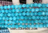 CCN5656 15 inches 8mm faceted round candy jade beads