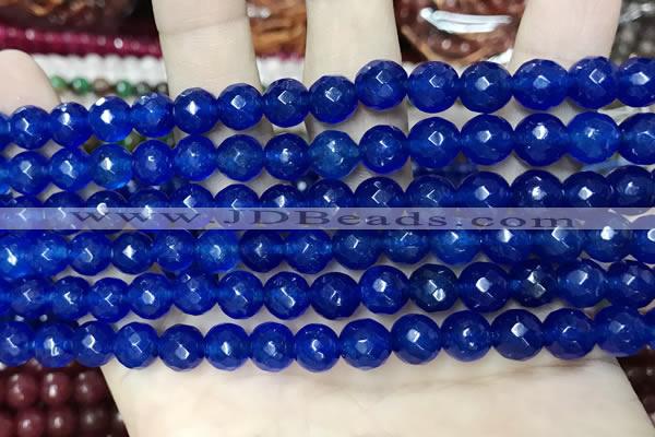 CCN5665 15 inches 8mm faceted round candy jade beads