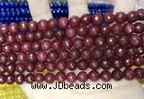 CCN5729 15 inches 8mm faceted round candy jade beads