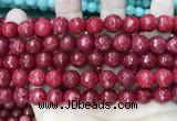 CCN5810 15 inches 10mm faceted round candy jade beads