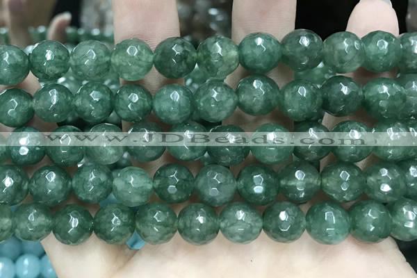 CCN5825 15 inches 10mm faceted round candy jade beads