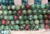 CCN5834 15 inches 10mm faceted round candy jade beads