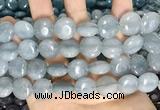 CCN5857 15 inches 15mm flat round candy jade beads Wholesale