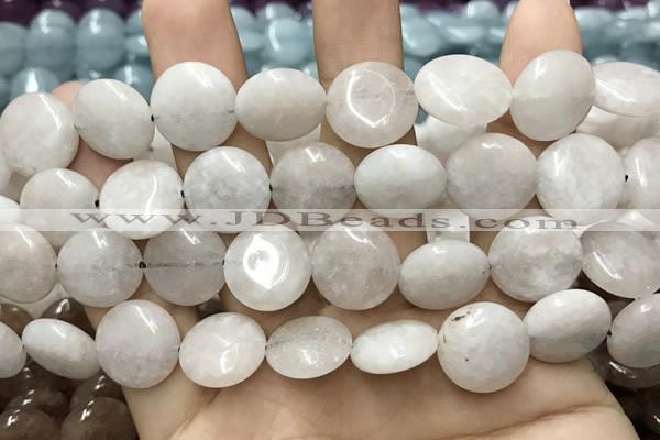 CCN5859 15 inches 15mm flat round candy jade beads Wholesale