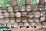 CCN5864 15 inches 15mm flat round candy jade beads Wholesale