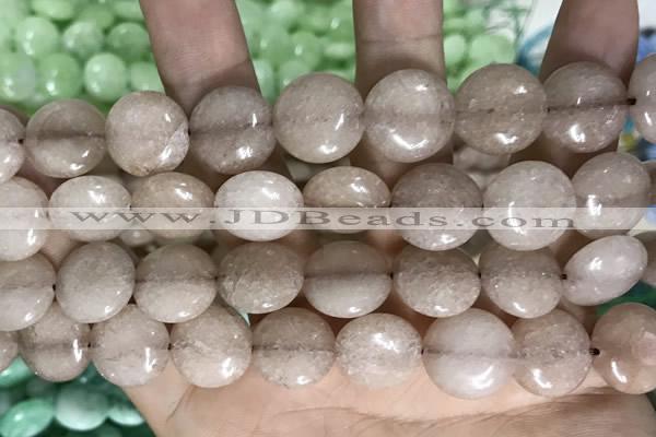 CCN5864 15 inches 15mm flat round candy jade beads Wholesale