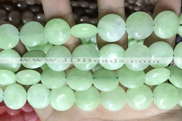 CCN5901 15 inches 15mm flat round candy jade beads Wholesale